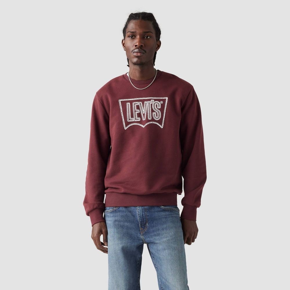 Толстовка-пуловер с логотипом Levis Mens Casual Fit - Бордовый XXL 3390₽