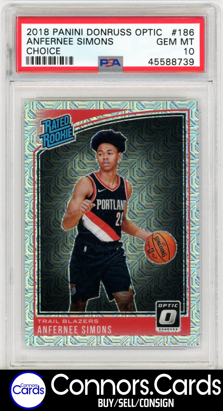 Anfernee Simons Rookie PSA 10 2018-19 Donruss Optic #186 Choice