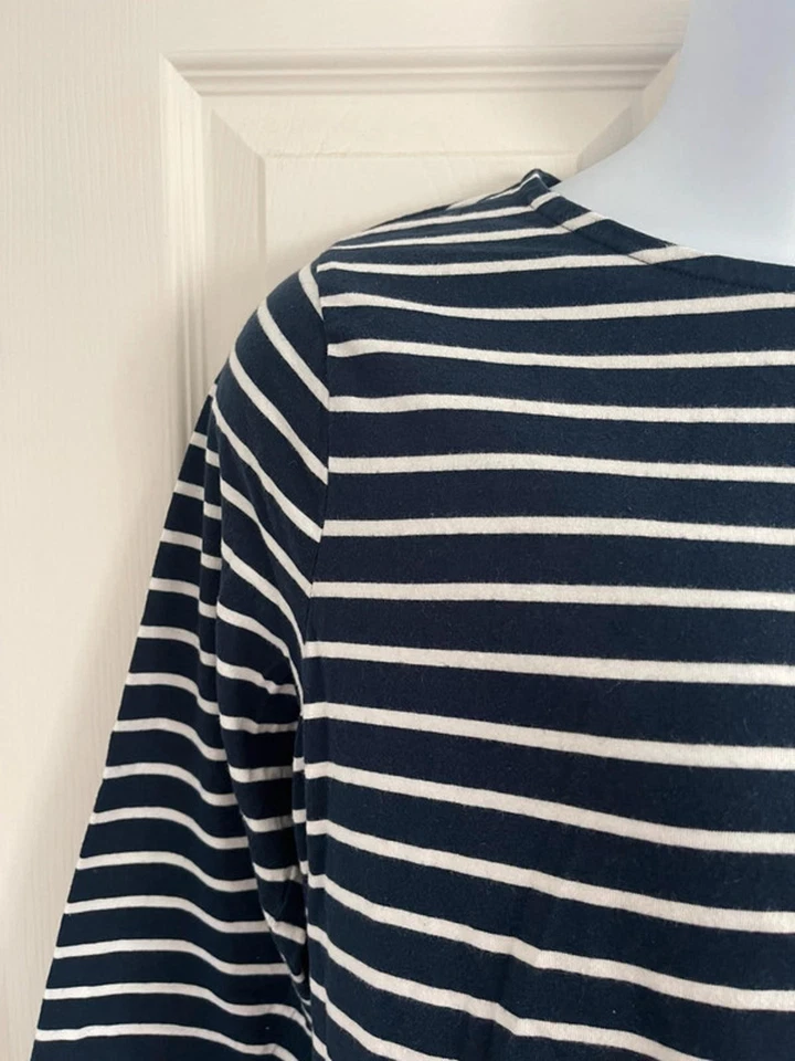 Crew Clothing Company - Striped 3/4 sleeve top - Size 18 - Image 3 of 4
