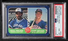1986 Fleer Cecil Fielder Cory Snyder #653 PSA 8 11rv