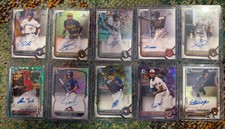Bowman Chrome Bowman 1st Auto Prospect Lot of 10 cards colored and numbered