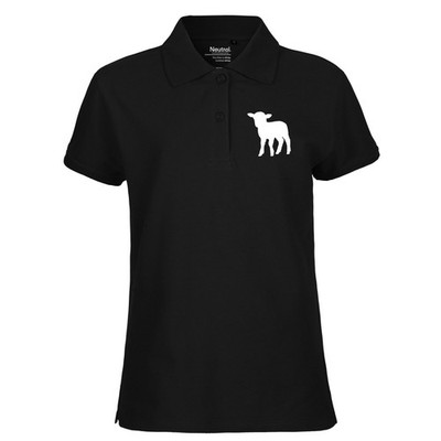 Damen Polo Shirt Lamm Silhouette Geschenkidee Lamm Geschenk Präsent Mitbringsel