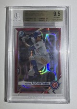 Kevin Alcantara - 2021 Bowman Draft Red Lava Refractor /5 BGS 9.5 Cubs