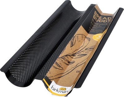 Baguette Brot Backblech Backform Bread Buddies Antihaft perforiert 37cm Birkmann