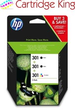 HP 301 3-pack Black (2)/Tri-colour (1) Original Ink Cartridges