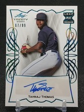Tahnaj Thomas Auto /99 Platinum 2021 Leaf Trinity #BA-TT1 Pittsburgh Pirates 