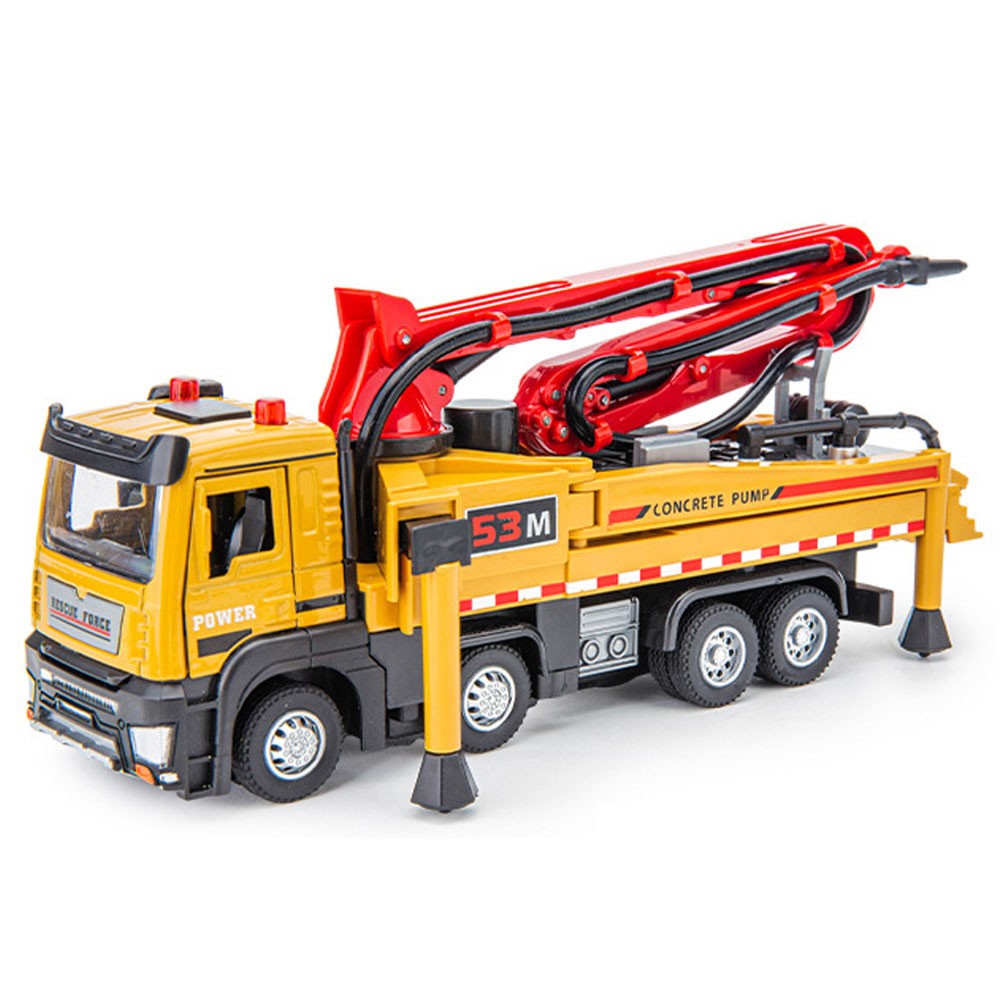 1/50 Concrete Pump Truck Toy Model Car Diecast Construction Equipment For Kids