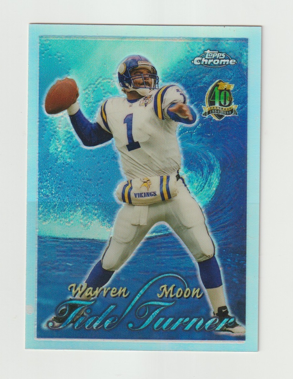 1996 Topps Chrome Warren Moon Tide Turner Refractor Minnesota Vikings *BCGUYS*