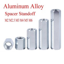 M2 M3 M4 M5 M6 Spacer Female Thread Pillar Hexagonal Aluminium Stud Standoff Hex