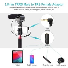 3.5mm Earphone Headphone Adapter Connector TRS to TRRS Converter Cable Line