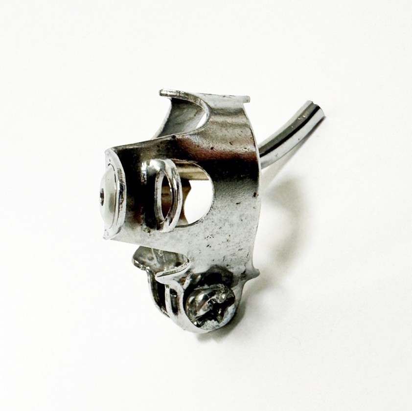 Vintage Bicycle 1-1/8" (28.6mm) 3.3.3. Cable Guide & Housing Stop, Chrome - Used