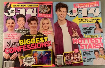 J-14 Magazine May 2020 & Sept 2019 Stars Biggest Confessions! Teen Celeb Mag!