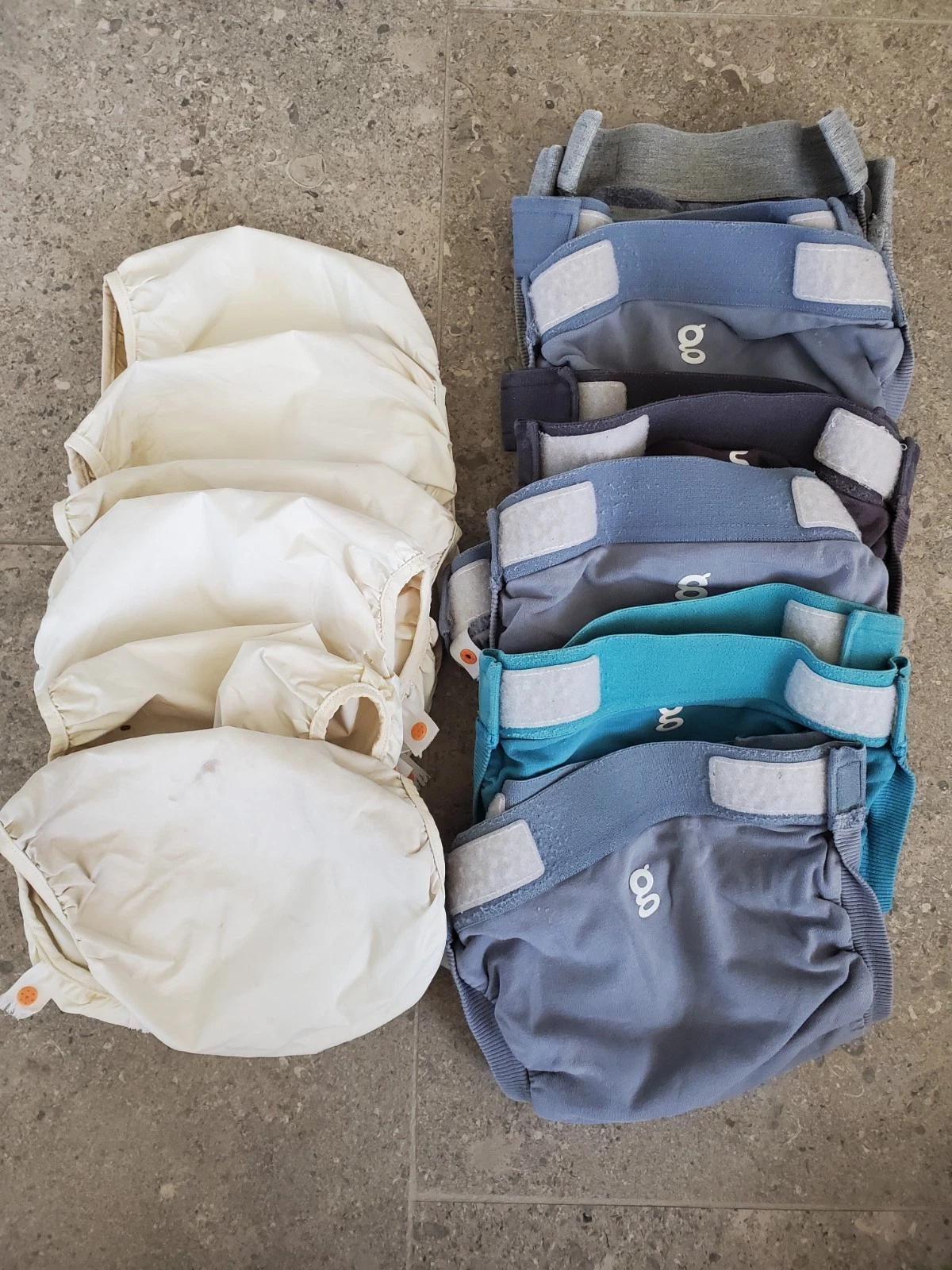 g diapers, 6 diaper covers and 6 waterproof liners size large
Opens in a new window or tab