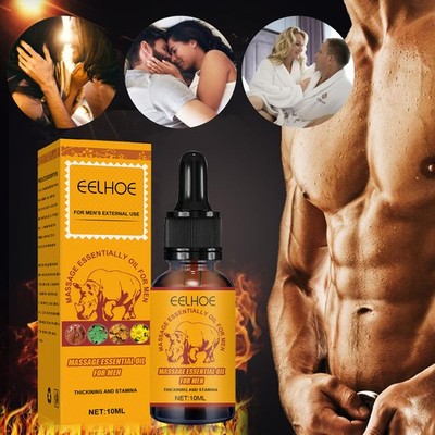 EELHOE Men's Massage Essential Oil, Men's Strength Body Exercise Care Massage Ca