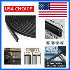 Rubber U Channel Edge Trim, Door Seal Strip, Fits Edge up to 1/16 Inch 1. 6mm...