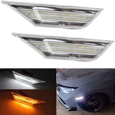 For 2016-2021 Honda Civic LED Side Marker Lights Switchback Turn Signal Lamp DRL