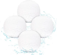 4Pcs Scum Absorbing Ball for Hot Tub Scum and Pool White Plunge Scum Ball Clean