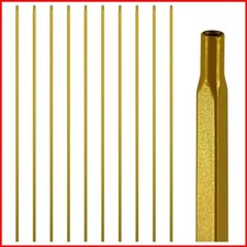 BH Railing Glossy Gold Wrought Iron Stair Plain Balusters Interior, 1/2" x 44"