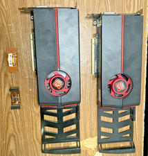 LOT OF 2 ATi Radeon C010 ATI-102-C01002 B 1GB Dual DVI HDMI Graphics Card Works