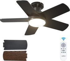 Ceiling Fans with Lights, 32 Inch Low Profile Ceiling Fan with Light and Remote