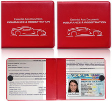 Car Registration Insurance Holder, 2Pack Essential Auto Card Document Glove Box