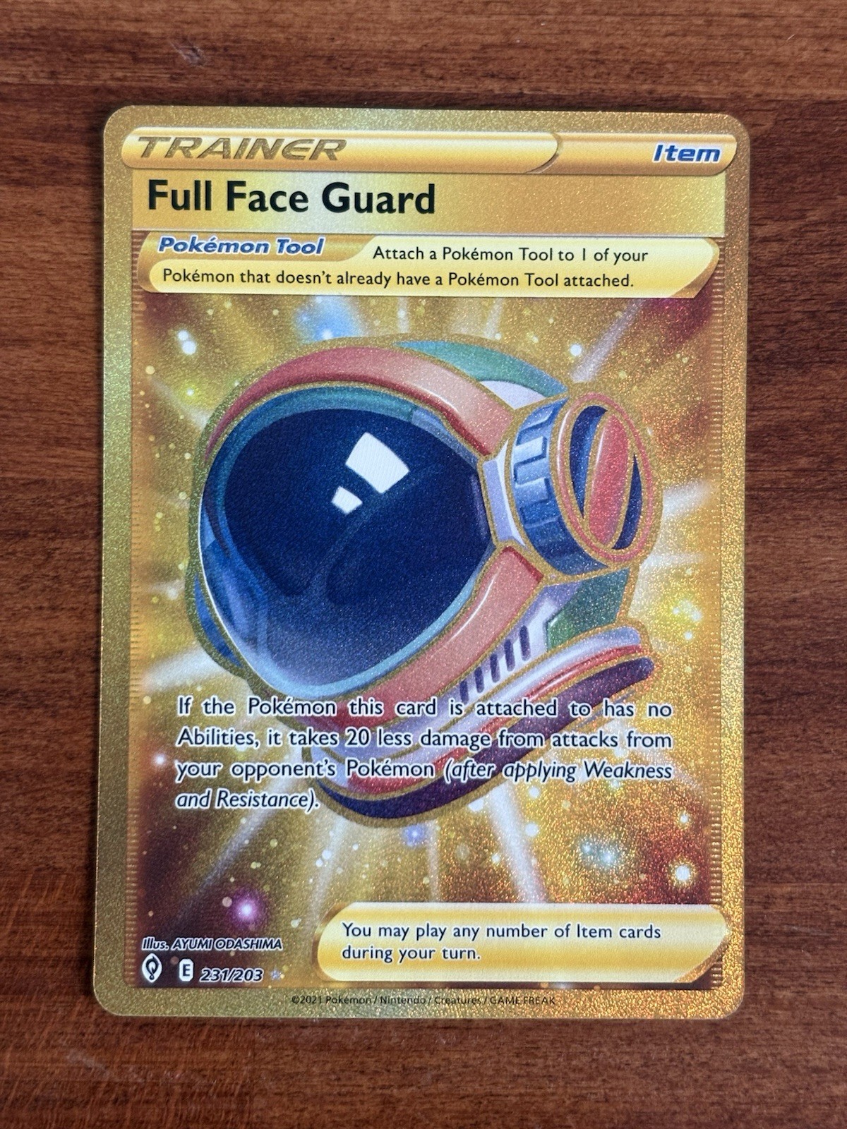 NM Full Face Guard (Secret) - SWSH07: Evolving Skies #231/203 Pokemon
