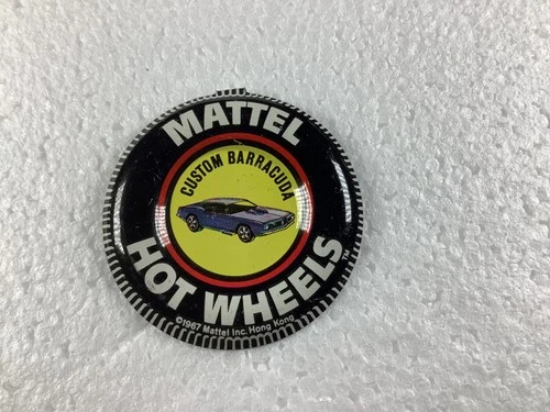 Hot Wheels Vintage Redline Custom Barracuda metal Button Tab HK Hong Kong 1968