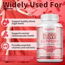Blood Sugar Support - Cardiovascular Health,  Glucose Control & Blood Regulator