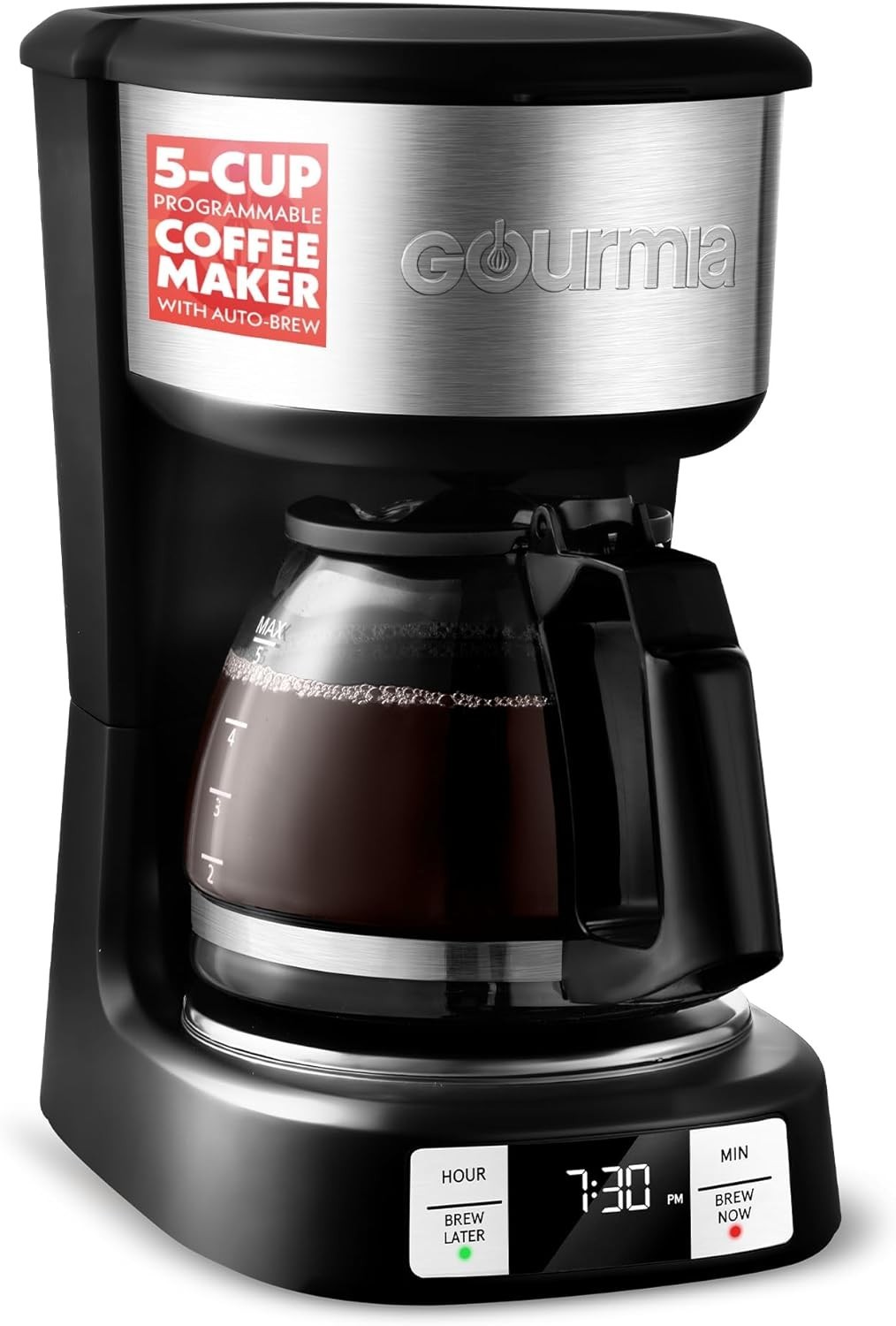 &ndash; 5 Cup, One-touch Brew, Pause & Serve, Adjustable 4 H