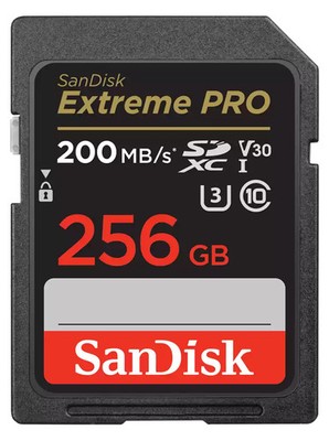 SanDisk 256GB Extreme PRO Memory Card 200MB/s Full HD & 4K UHD Class 30 Speed
