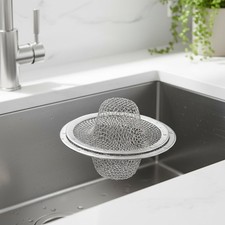 Stainless Steel Kitchen Sink Strainer Set - 2 Pack, 2 Inch Diameter, Anti-Clog