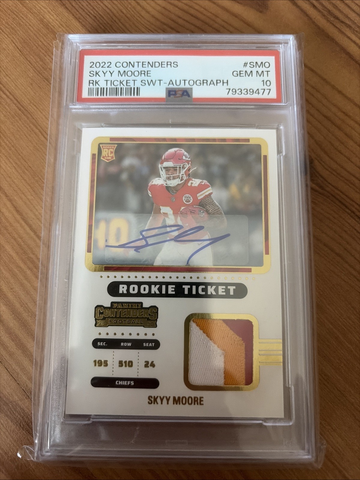 Skyy Moore Panini Contenders Rookie Ticket Swatches #SMO Autograph