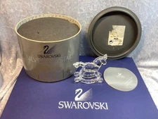 Swarovski Crystal Rocking Horse 7479000001 183270. Retired 2004.  MIB+COA