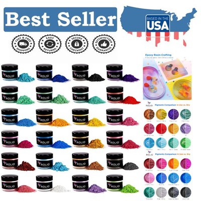 Mica Powder Pearlescent Color Pigment - Art Set for Epoxy Resin - for Soap Ma...