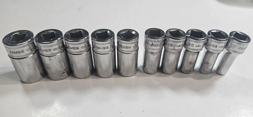 Snap-on Tools 10pc 3/8" Flank Drive Semi-Deep Metric 6pt FSMS18-9 Missing 13