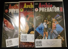 ARCHIE VS PREDATOR II 3 4 5 A COMIC LOT SIGNED ROBERT HACK W/COA 2019 VF/NM