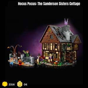 Hocus Pocus Sanderson Sisters Cottage 2316 PCS Collectible Building Blocks Set