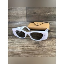 NEW Ray-Ban Kat 49mm Small Rectangular Sunglasses WHITE