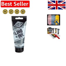 Block Printing Ink, Metallic Silver, 100ml