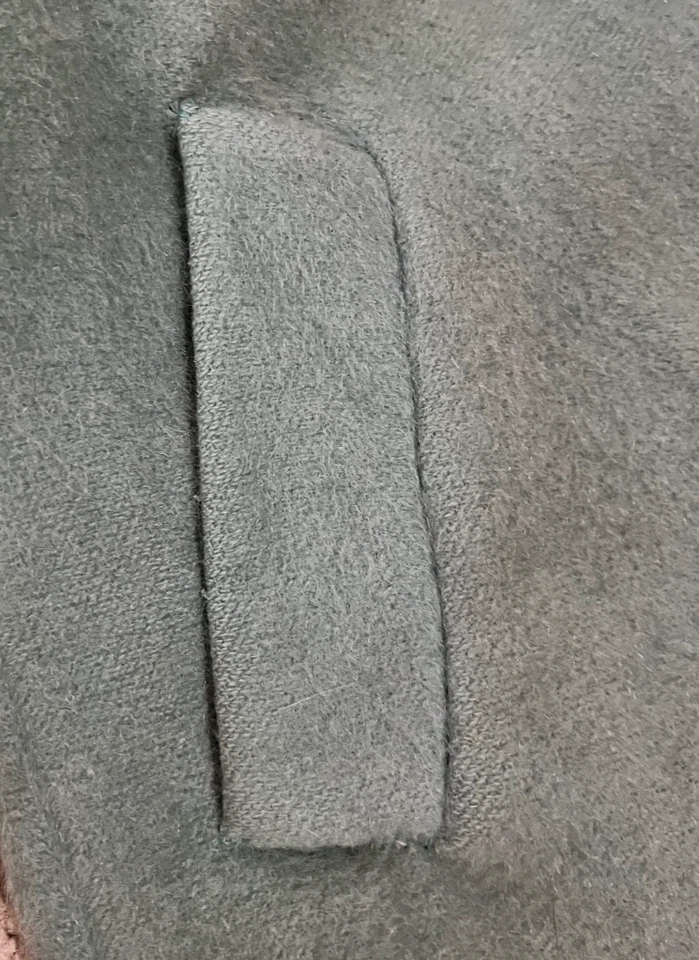 Casaco de lã vintage glamouroso Lilli Ann azul com acabamento de pele de raposa - Imagem 4 de 4