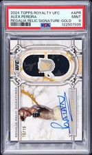 2024 Topps Royalty UFC Alex Pereira Regalia Gold /10 #RRS-APR PSA 9 Bookend 