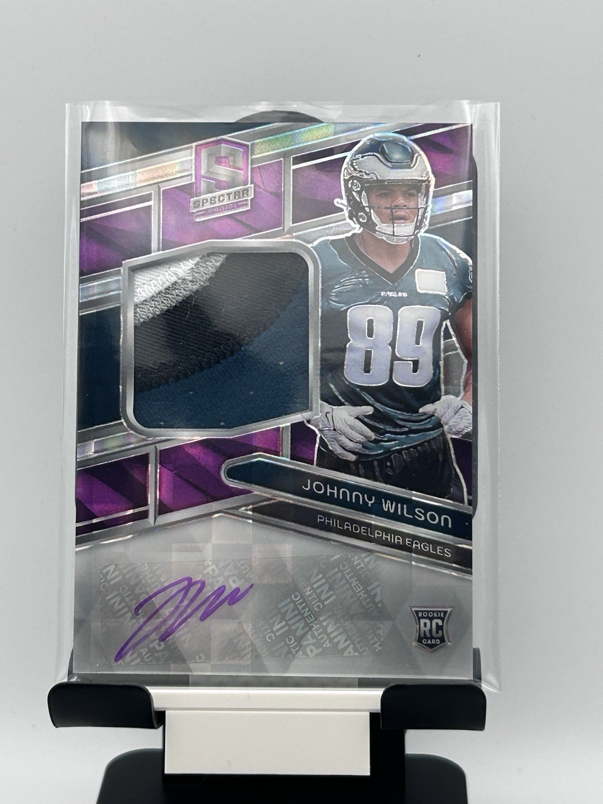 2024 Panini Spectra Rookie Patch Auto Purple Neon  #233 Johnny Wilson /30