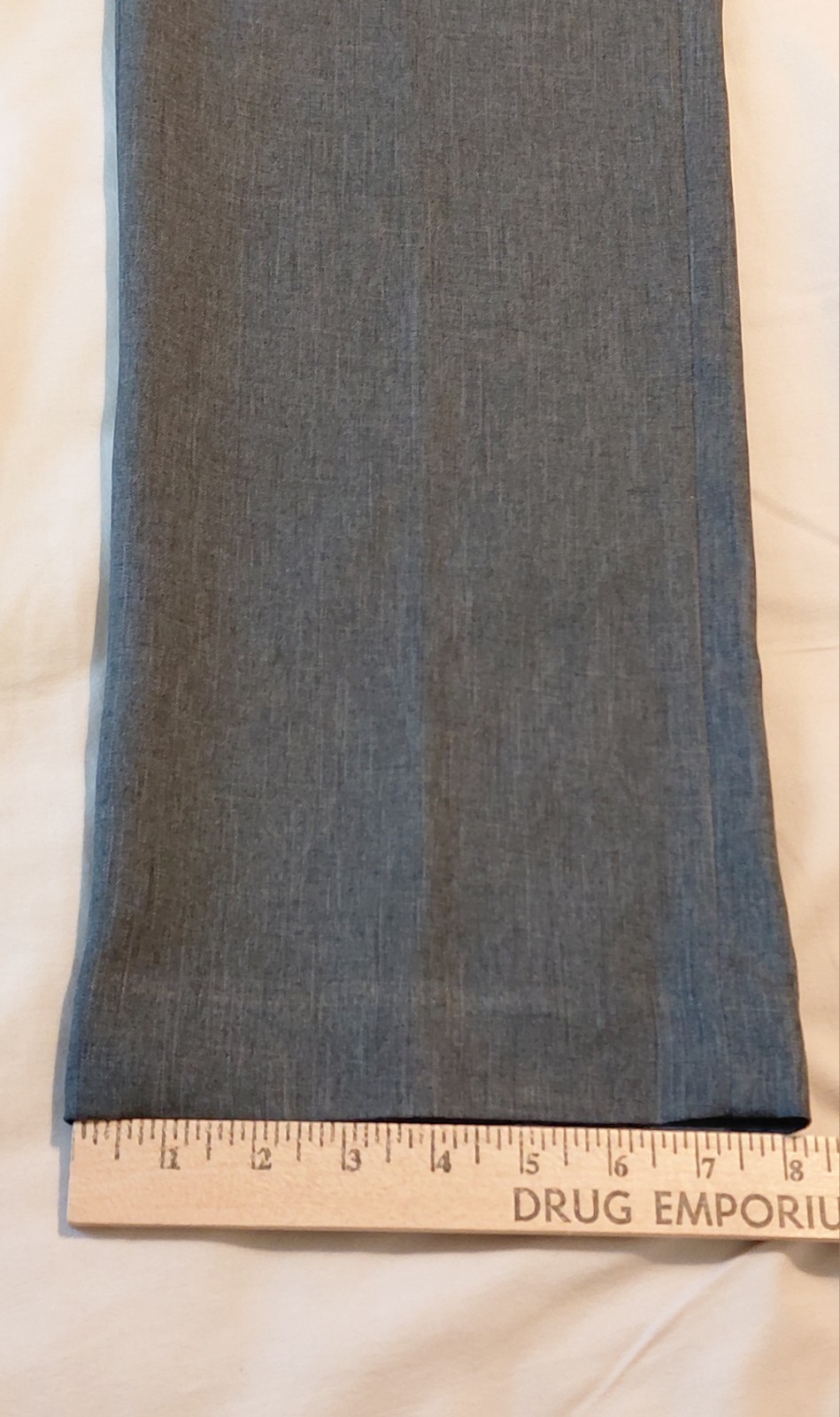 PERRY ELLIS PORTFOLIO Dress Pants Men's 34x30 Medium Gray Flat Front  Mid-Rise