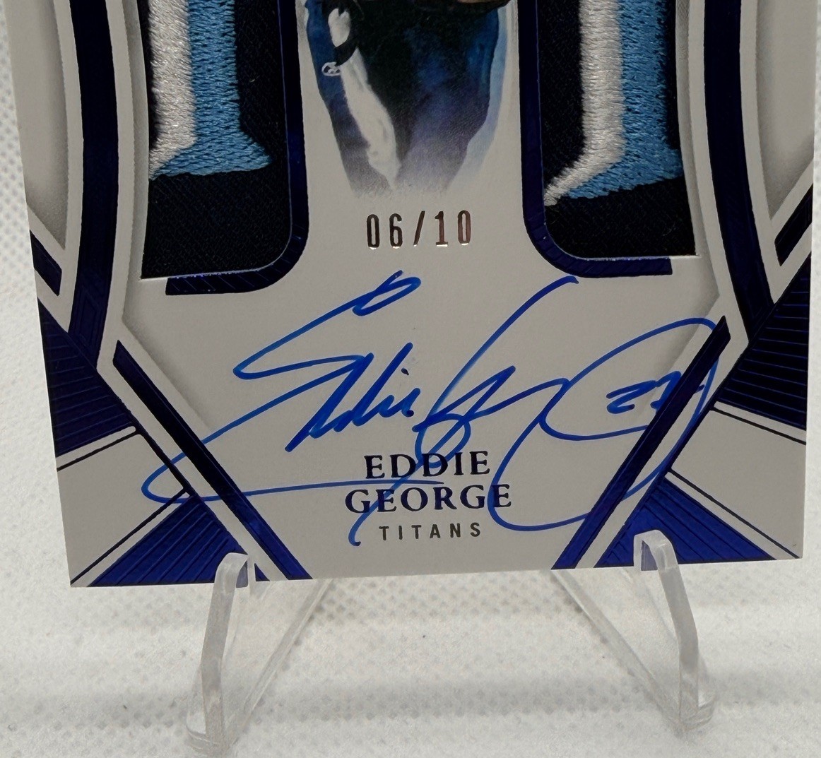 Panini Flawless 2024 Eddie George Titans Dual Patch Auto /10 #DPA-EGE view 3