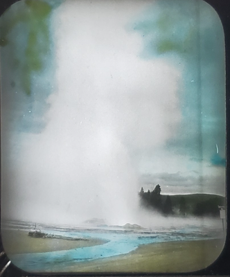 #ad The Daisy Geyser Yellowstone c1920#x27;s Magic Lantern Glass Slide $11.95