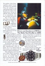 ROLEX Sea-Dweller Comex Diver Original 1993 Vintage Print Ad !