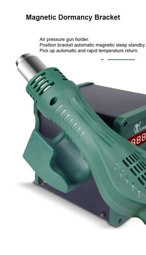 858D Hot Air Gun Desoldering Station with Digital Display High-PowerSolderingGun - Picture 7 of 29