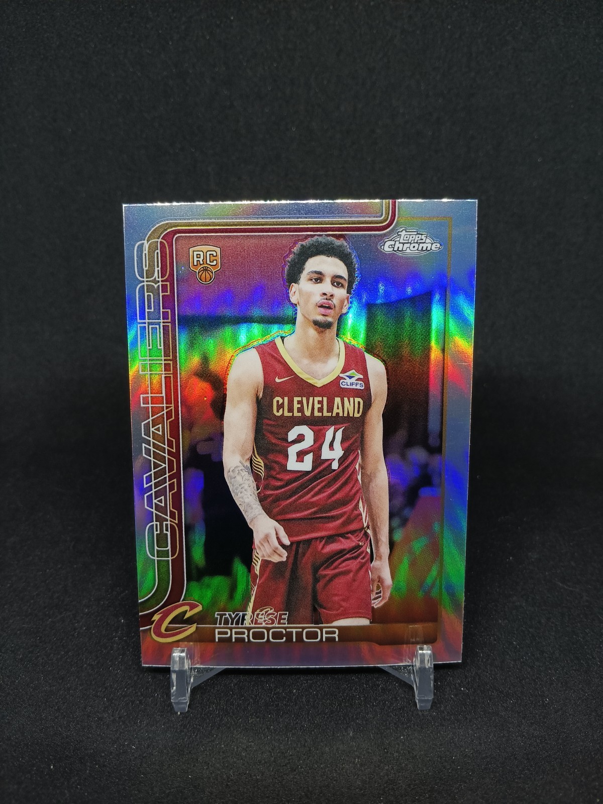 Tyrese Proctor 2025-26 Topps Chrome Basketball REFRACTOR RC ROOKIE #300