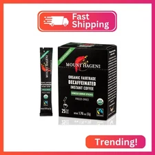 Mount Hagen 25 Count Single Serve Instant Decaf Coffee Packets - 1 Pack | Decaff