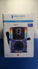 Singing Machine SML625BTBK Karaoke System Bluetooth Lights Mic   Open Box